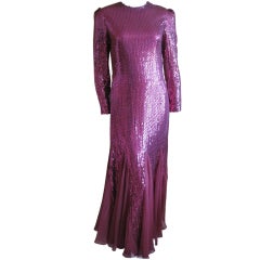 Richalene sequin dress with silk chiffon inset
s in skirt
