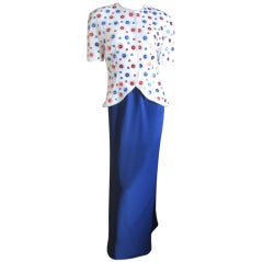 Arnold Scaasi Red White and Blue jeweled jacket
