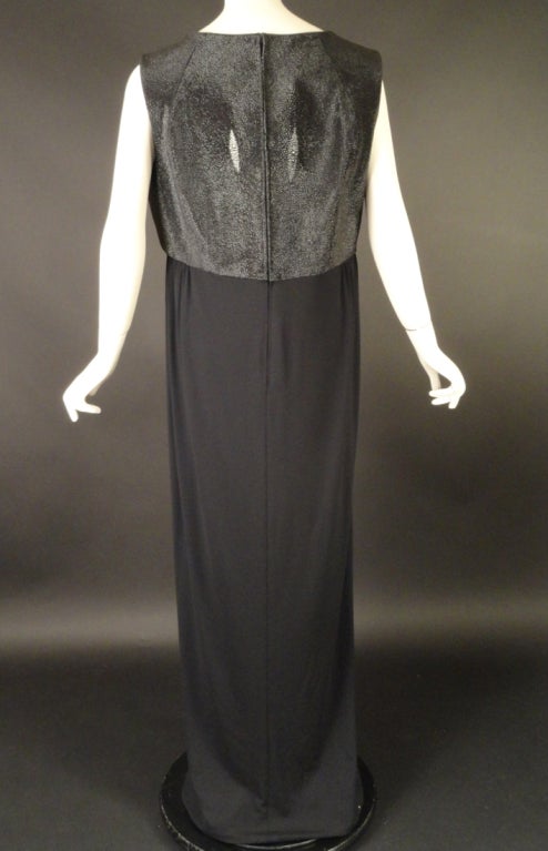 Women's c.2000 Ralph Rucci Stingray & Silk Jersey Evening Gown