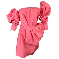 2010 Lanvin Runway Pink Cotton Cocktail Dress