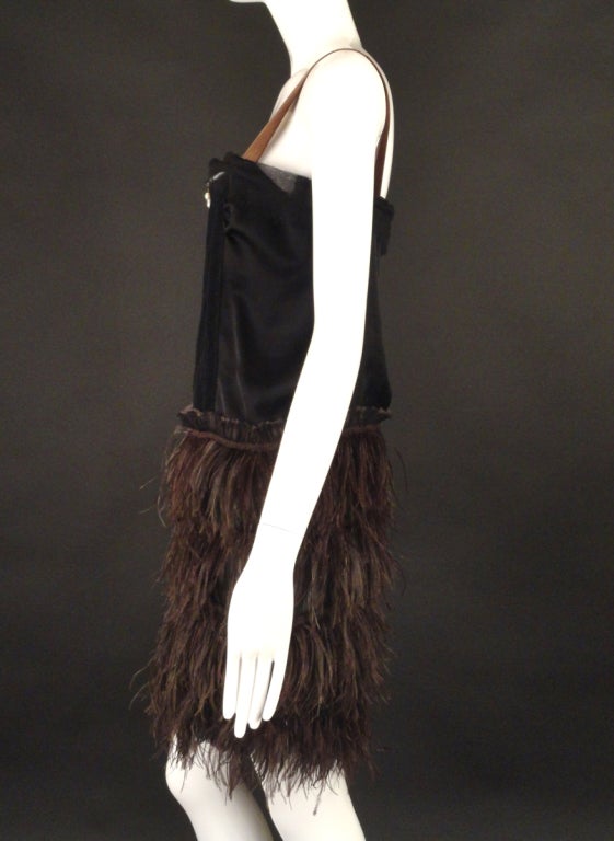 Women's Lanvin Fall 2010 Runway Silk & Feather Flapper Dress