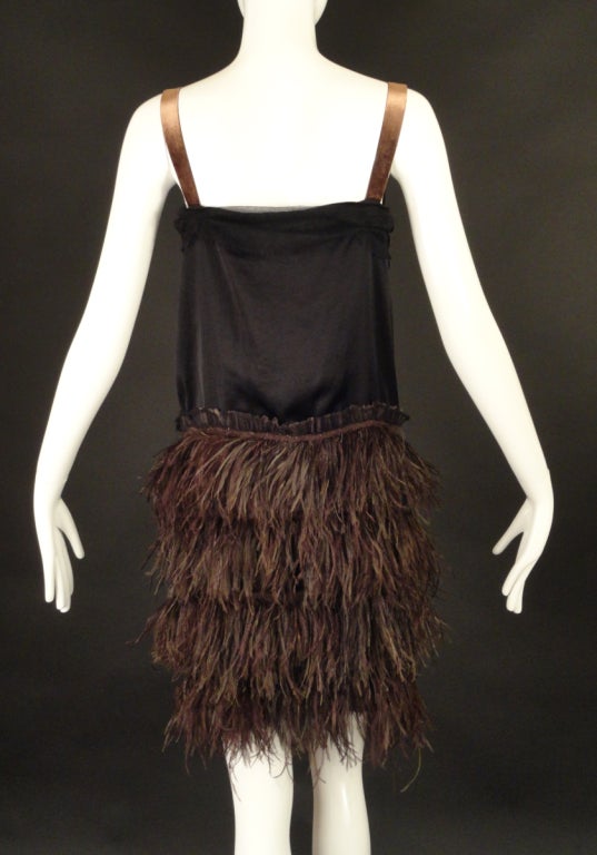 Lanvin Fall 2010 Runway Silk & Feather Flapper Dress 1