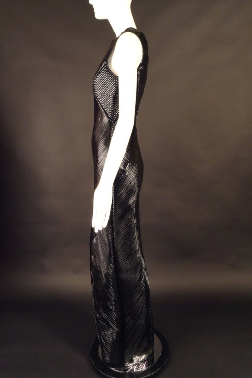 Women's TOM FORD Spring, 2013 Black Patent Leather Evening Gown
