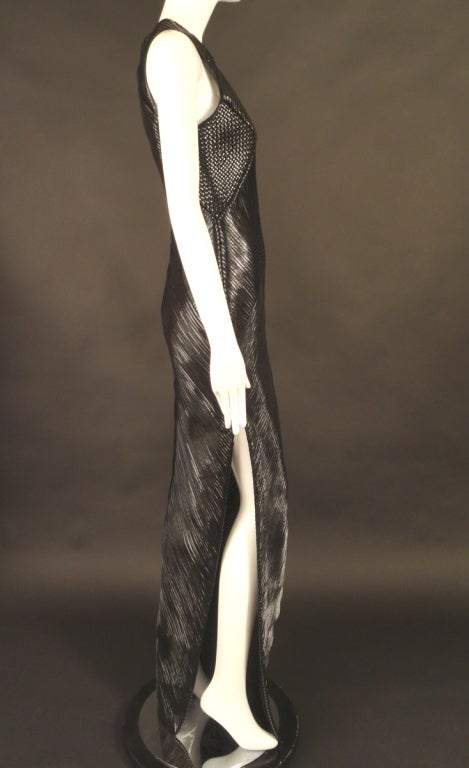 TOM FORD Spring, 2013 Black Patent Leather Evening Gown 3