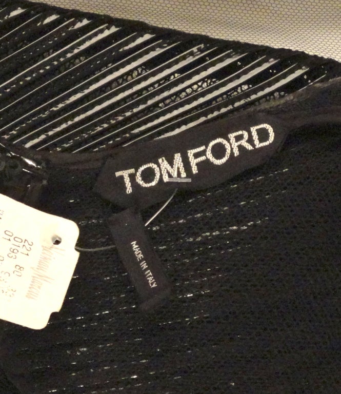 TOM FORD Spring, 2013 Black Patent Leather Evening Gown 5
