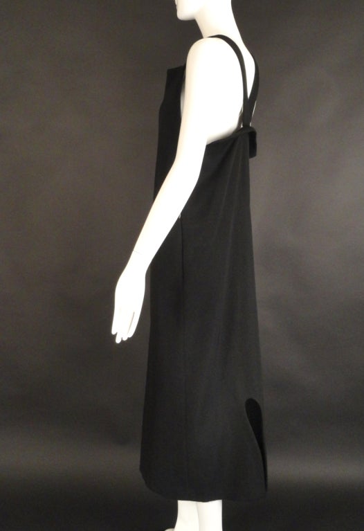 Black Wool Yohji Yamamoto Dress In Excellent Condition In Dallas, TX