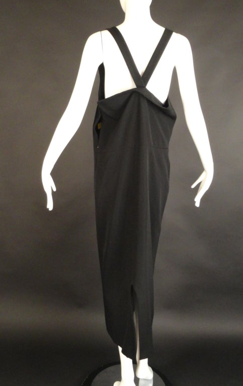 Women's Black Wool Yohji Yamamoto Dress
