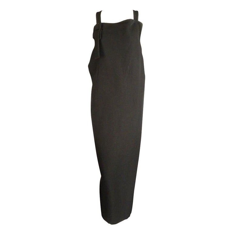 Black Wool Yohji Yamamoto Dress