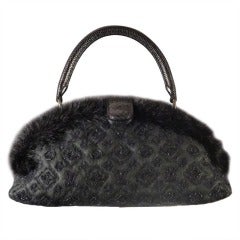 Limited Edition, 2005 Louis Vuitton Green Mousseline Mink and Crystal Bag