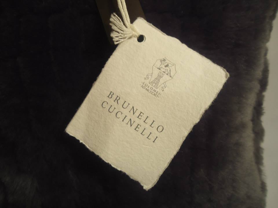 Brunello Cucinelli Grey Sheepskin Handbag 1