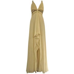 Roberto Cavalli Ivory Evening Dress Size 42 (It)