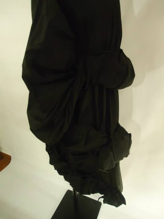 Women's Galline Regine Black Silk Full Skirt Size 42 (It)