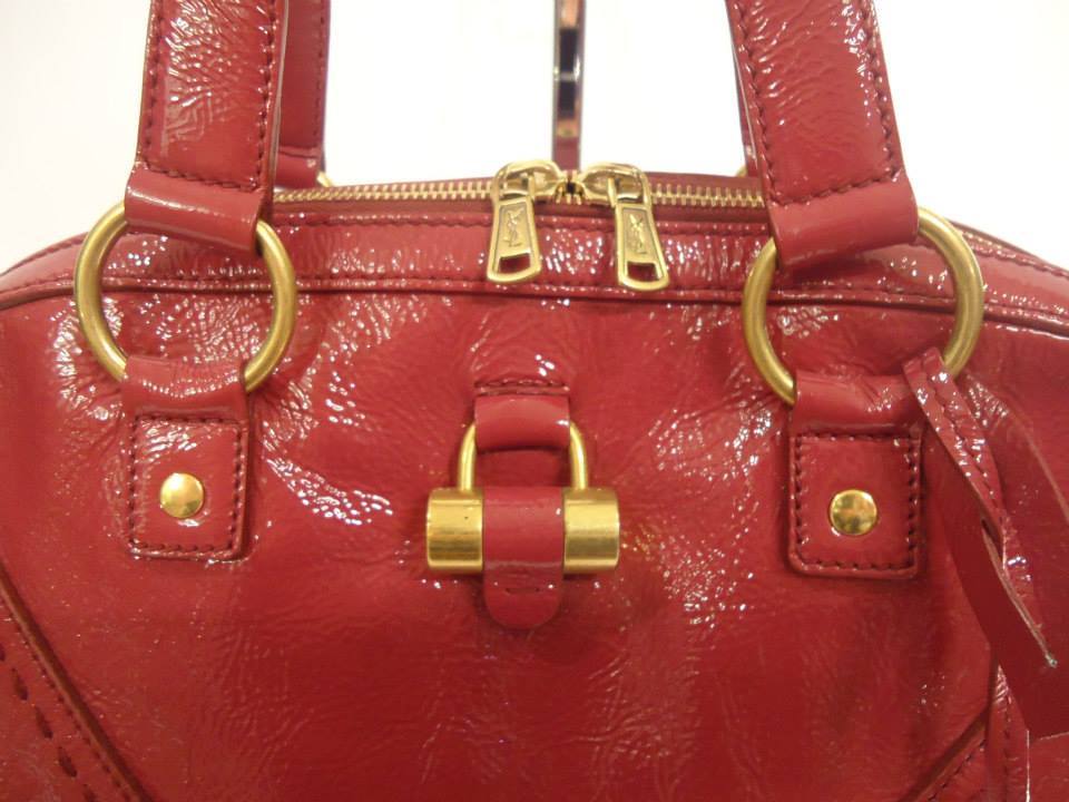 Brown YSL Cyclamen Muse Oversized Handbag