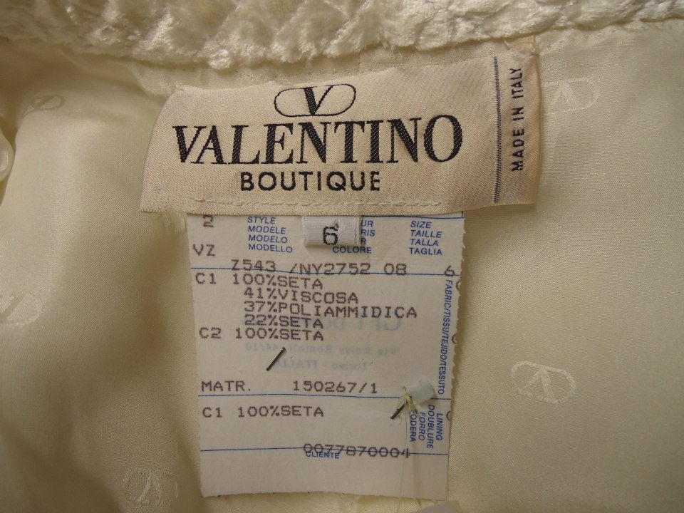 Valentino Boutique Ivory Silk Jacket 1