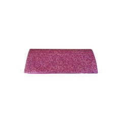 René Caovilla Fuchsia Rhinestones and Satin Clutch