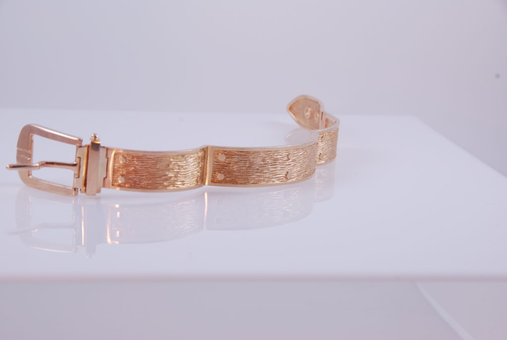 Yellow Gold Men's Buckle Bracelet Hammerman Bros. 6
