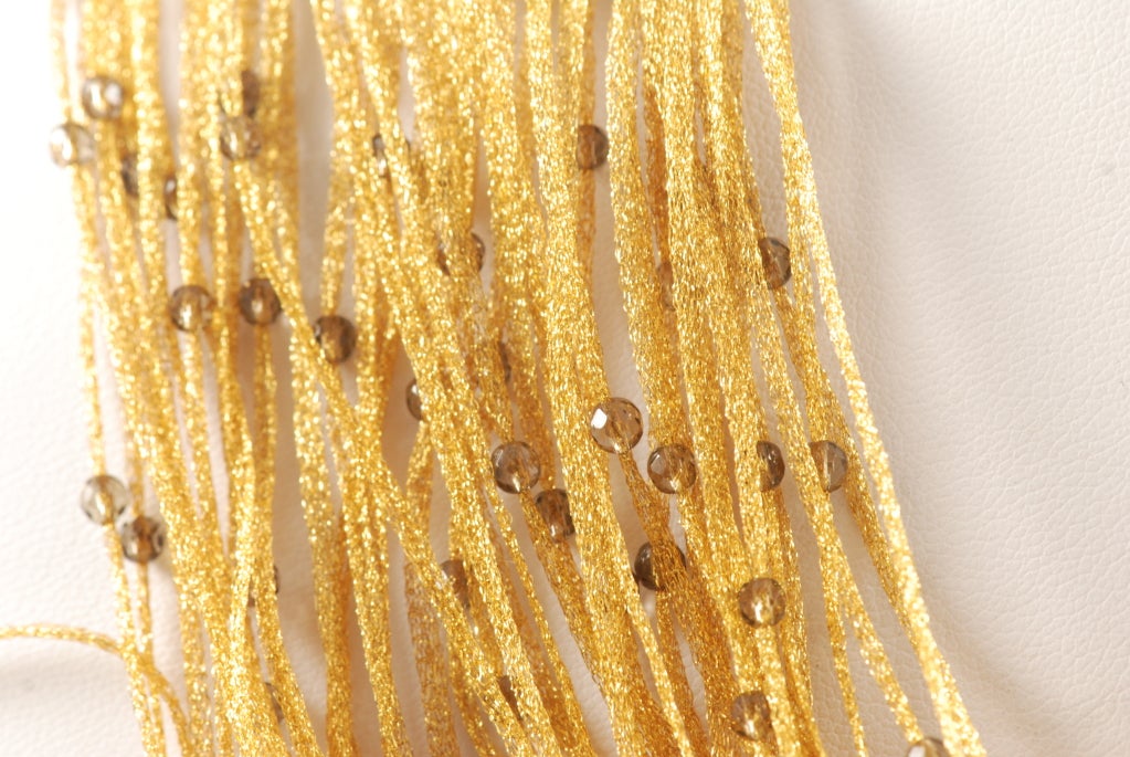 Multi Strand Gold Woven Thread Necklace 2