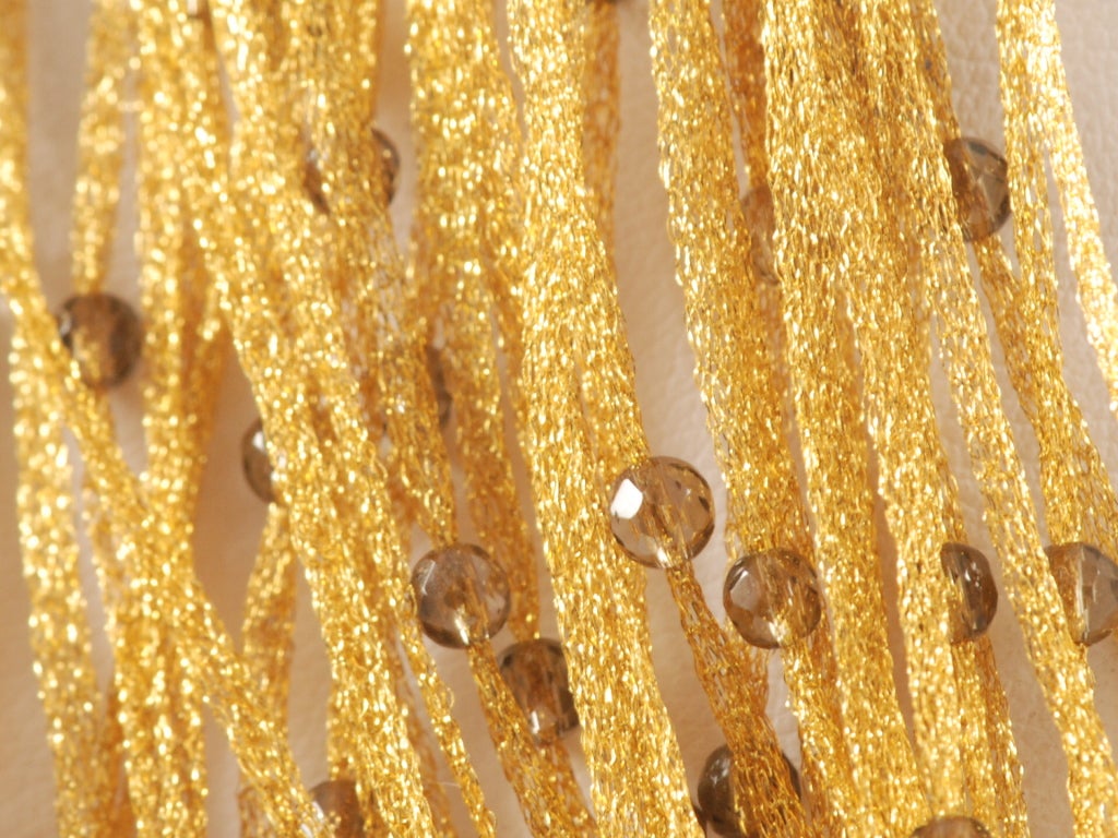 Multi Strand Gold Woven Thread Necklace 3