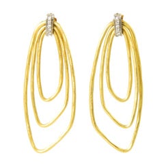 Gold & Diamond Multi Hoop Earrings