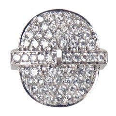Vintage Diamond Oval Button Ring