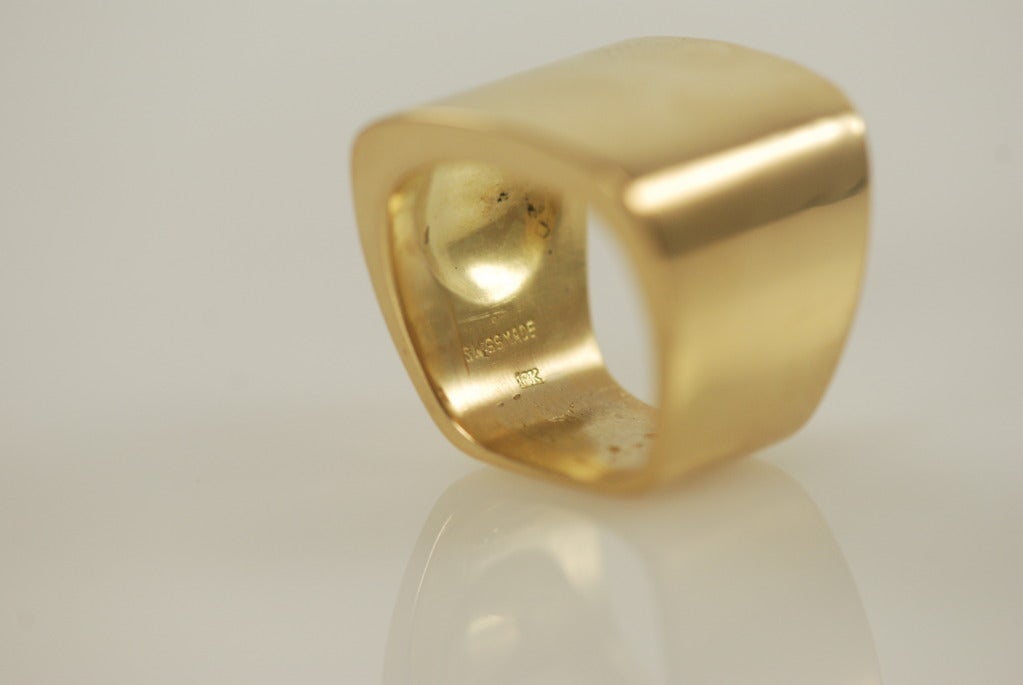 Modernist  Heavy Gold Ring 2