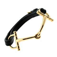 Hermes Snaffle Bit Bracelet Yellow Gold