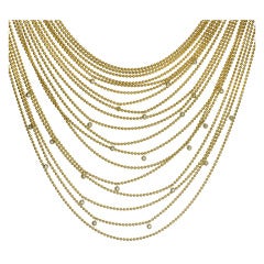 Cartier Draperie de Decollete Diamond Yellow Gold Necklace