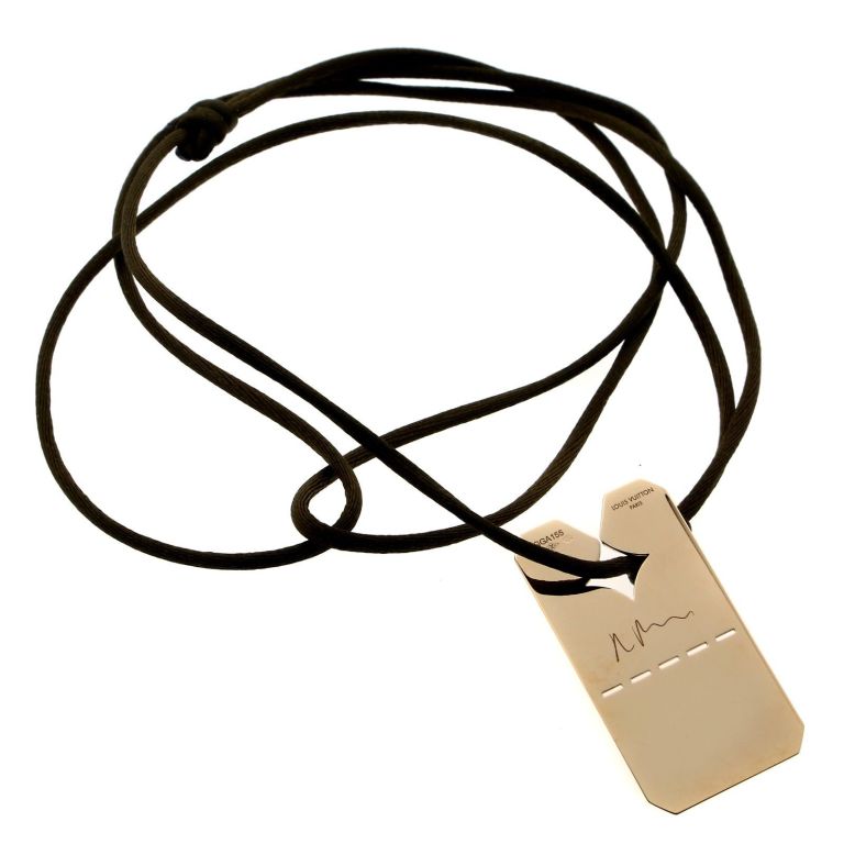 Louis Vuitton Halskette aus 18k Rose Gold gefertigt:: die Dog Tag Maßnahmen 0::88 