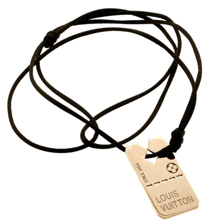 lv dog tag necklace