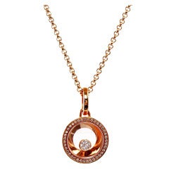 Chopard Happy Diamond Rose Gold Necklace Chopard Happy Diamond Rose Gold Necklace