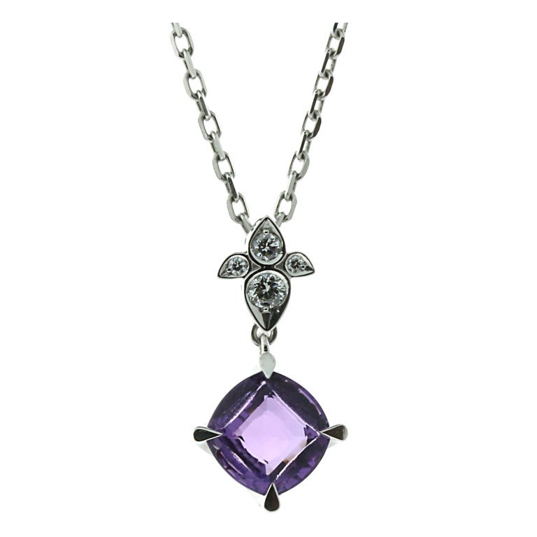 Cartier Inde Mysterieuse Amethyst Diamond White Gold Necklace