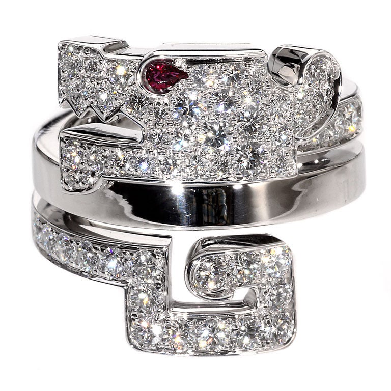 Cartier Le Baiser Du Dragon Diamond Ring