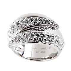Cartier Panthere Diamond White Gold Ring 