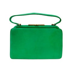 Nicholas Reich Kelly grüne Wildlederhandtasche