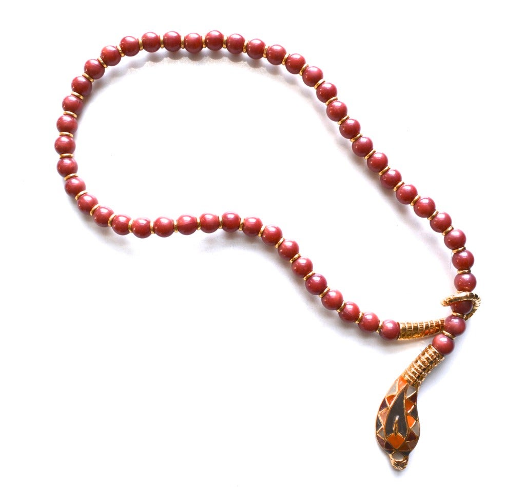 Women's Egyptian Revival Hattie Carnegie Cobra Necklace