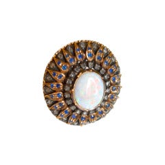 Retro 1960s Opal 18k Cocktail Ring