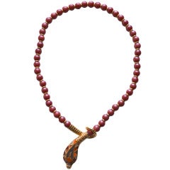 Vintage Egyptian Revival Hattie Carnegie Cobra Necklace