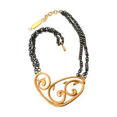 YSL Limited Edition Organic Metal Necklace