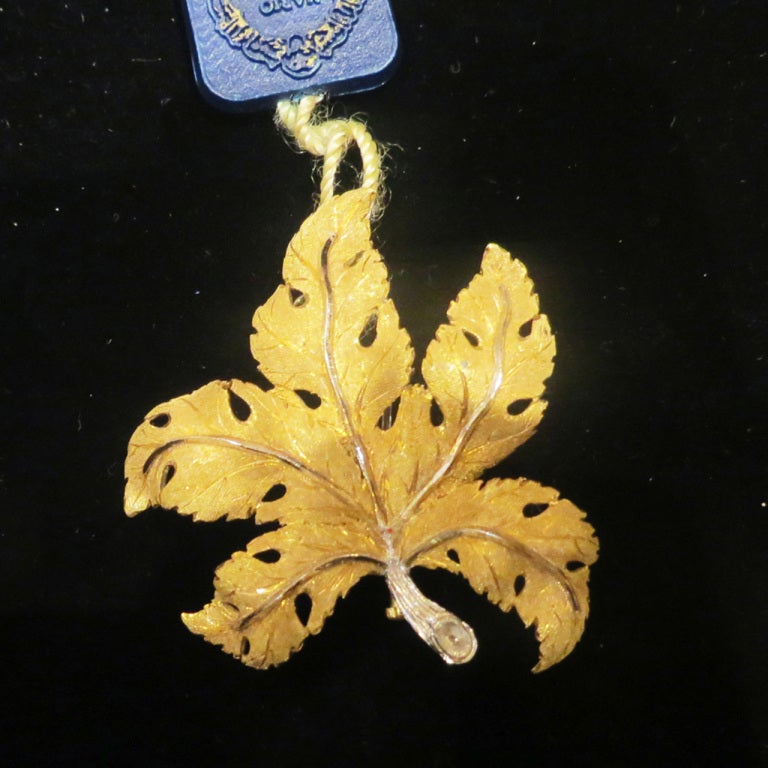 Buccellati Gold leaf Brooch 1