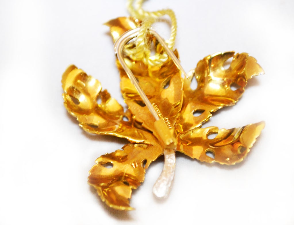 Buccellati Gold leaf Brooch 2