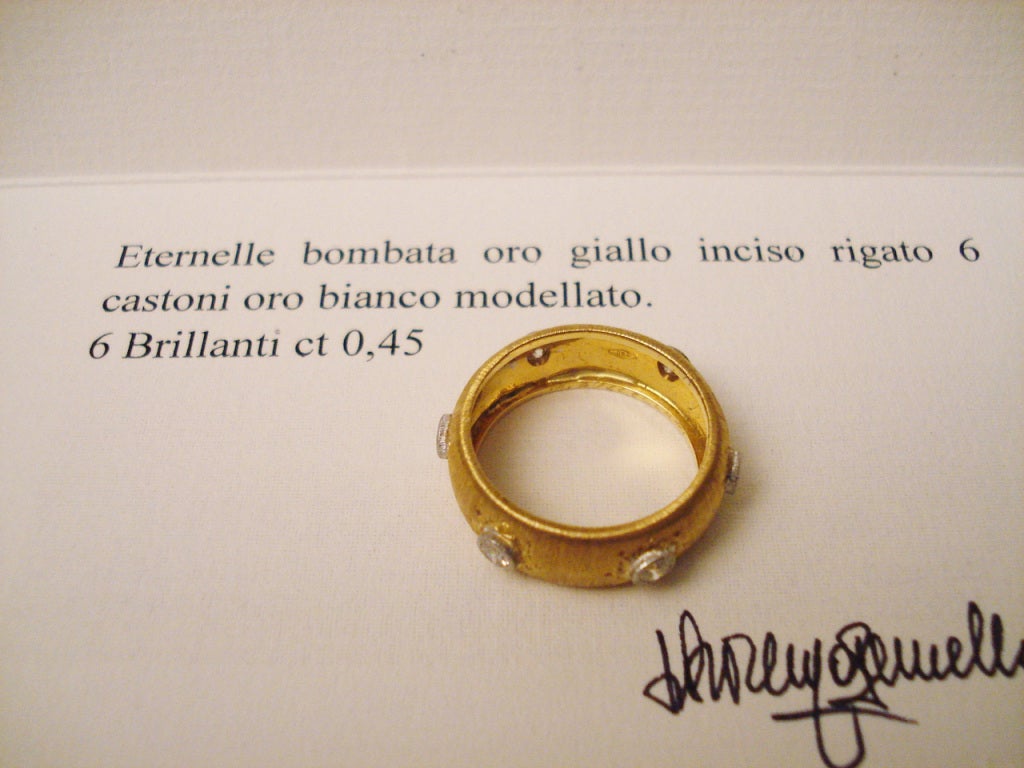 Women's Buccellati Gold and Diamond Ring 6.5