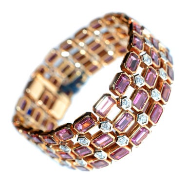 Italian Tourmaline and Diamond bracelet