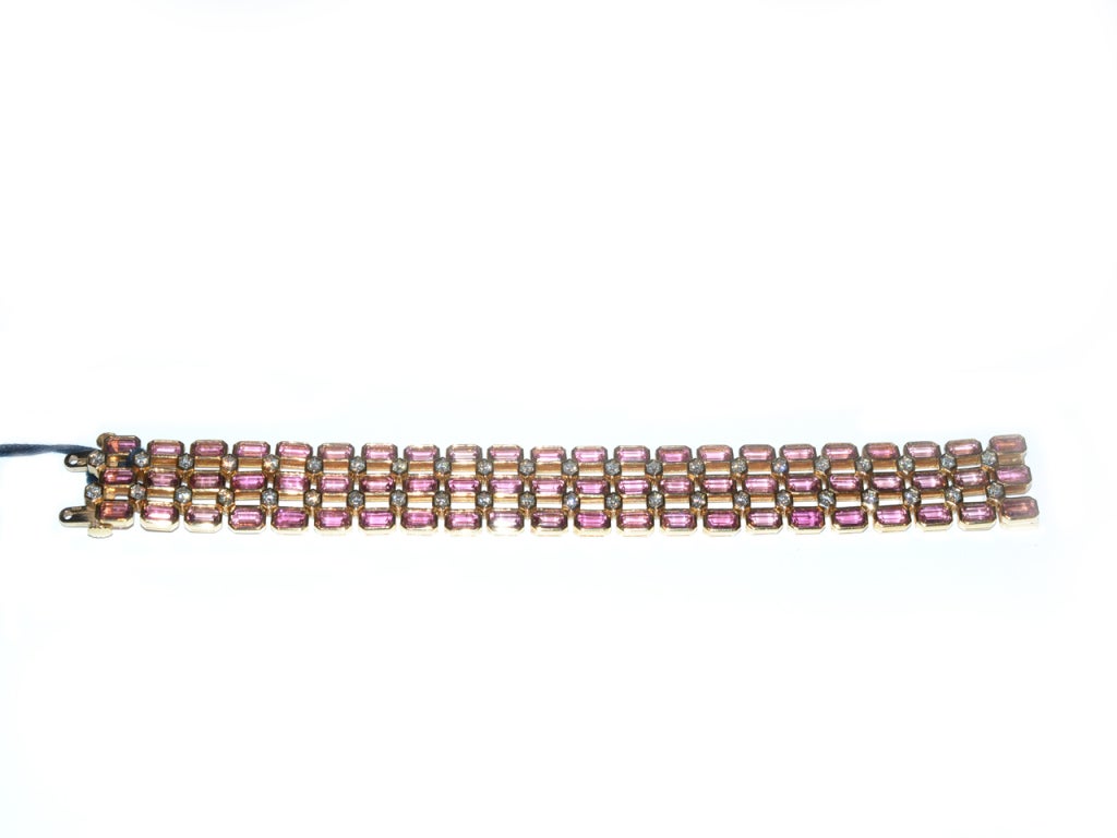 Italian Tourmaline and Diamond bracelet In Excellent Condition In New Orleans, LA