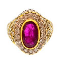 Ruby , Diamond and Gold ring