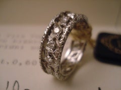 M. Buccellati Diamond Gold Band Ring In Excellent Condition In New Orleans, LA