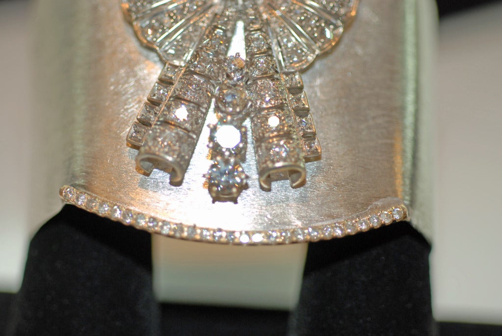 Fabulous Modern Diamond Cuff In Excellent Condition In New Orleans, LA