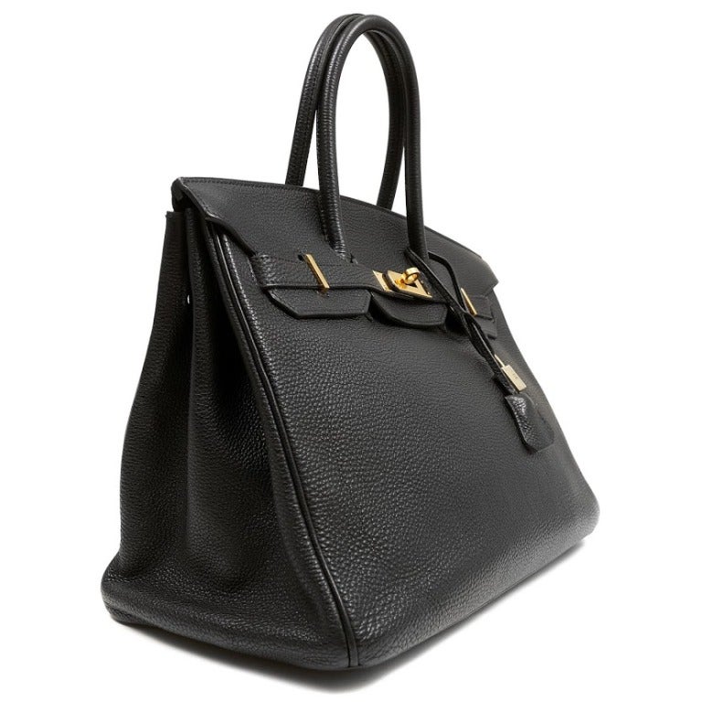 Women's Hermes Black Togo Birkin Bag