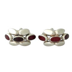 Exceedingly Rare Antonio Pineda Taxco .970 Silver Modernist Cufflinks