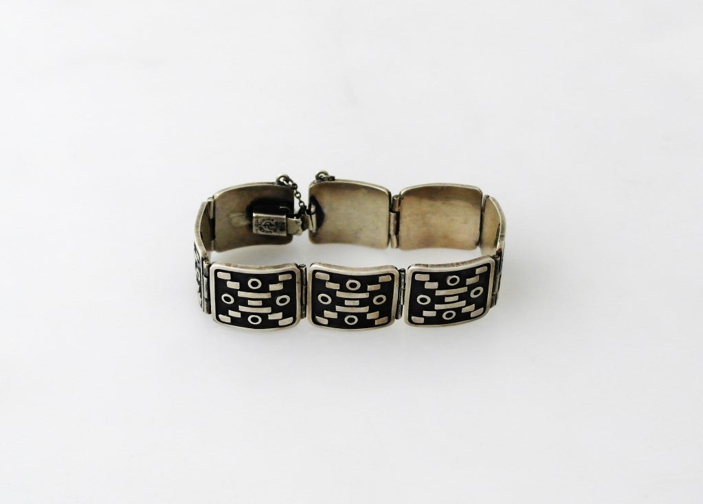 Pedro Castillo Taxco Sterling Silver Bracelet In Excellent Condition For Sale In New York, NY