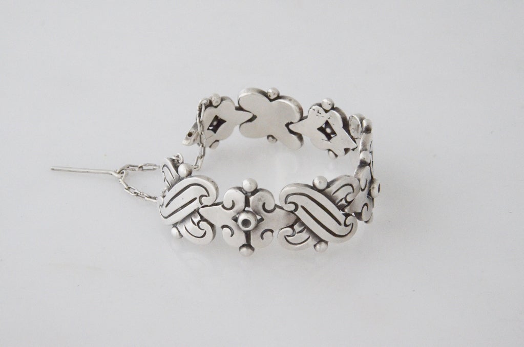 Women's Hector Aguilar .940 Silver Fertility Bracelet Taxco